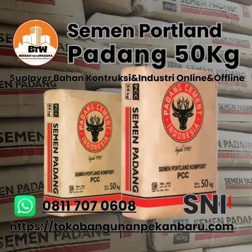 PT. Berkah Tirta Wahana / Toko Bangunan Murah Pekanbaru / Distributor Semen Portland Pekanbaru / Grosir Semen Padang Murah Pekanbaru / Agen Semen Pekanbaru / Supplier Semen-Padang PCC 50 Kg Pekanbaru / Jual Semen Murah Pekanbaru