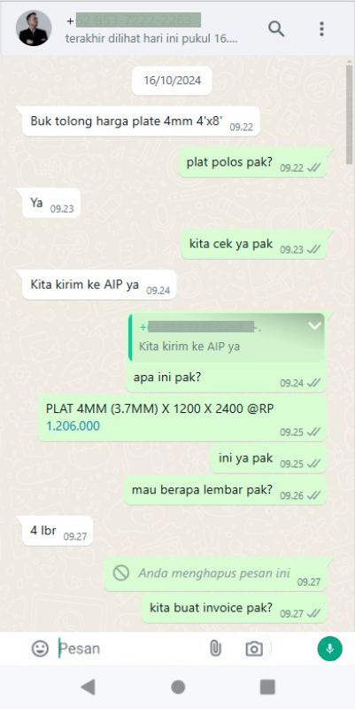 Testimoni Plat Besi 3 Toko Bangunan Bintang Anugrah Pekanbaru