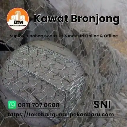 PT. Berkah Tirta Wahana / Toko Bangunan Murah Pekanbaru / Agen Kawat Pekanbaru / Jual Kawat-Bronjong Murah Pekanbaru / Pabrik Kawat Bronjong Terbaik Pekanbaru / Distributor Kawat Gabion Galvanis 3.0mm Pekanbaru / Spplier Bronjong Kawat Hexagonal Pekanbaru