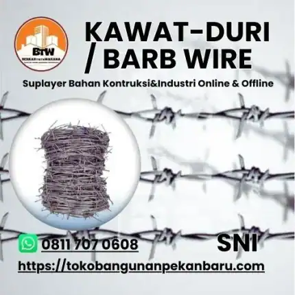 Kawat+Duri PT. Berkah Tirta Wahana / Toko Bangunan Murah Pekanbaru / Agen Kawat Pekanbaru / Jual Kawat Duri Murah Pekanbaru / Supplier Kawat-Duri Galvanis Pekanbaru /Distributor KAWAT-DURI / BARB WIRE Pekanbaru / Grosir Kawat-Duri Silet/Razor Wire Pekanbaru /Toko Kawat Pekanbaru