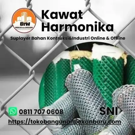 PT. Berkah Tirta Wahana / Toko Bangunan Murah Pekanbaru / Supplier Kawat Pekanbaru / Grosir Kawat Harmonika Murah Pekanbaru / DistriuorKawat-Harmonika PVC Hijau / Agen Kawat-Harmonika Galvanis 2.1Mm Pekanbaru / Harga Jual Kawat Pagar Harmonika Pekanbaru / Toko Kawat Pekanbaru