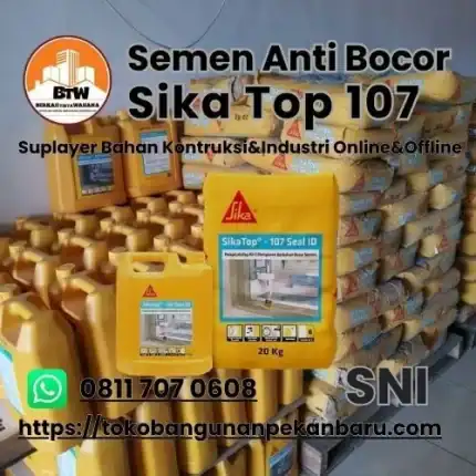 Semen Anti Bocor Sika Top 107 Seal PT. Berkah Tirta Wahana / Toko Bangunan Murah Pekanbaru / Agen Semen Anti-Bocor Sika Top 107 Seal Murah Pekanbaru / Jual Semen Pelapis Anti Bocor Pekanbaru / Grosir Bahan Pelapis Kedap Air Pekanbaru / Supplier Sika Pelapis Anti Bocor Pekanbaru/ Semen Mortar Murah Pekanbaru / Sika Top Murah Pekanbaru / Agen semen Murah Pekanbaru