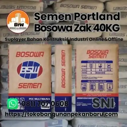 PT Berkah Tirta Wahana  Toko Bangunan Murah Pekanbaru  Supplier Semen Portland Pekanbaru  Jual Semen Bosowa Murah Pekanbaru  Agen Semen Pekanbaru  Grosir Semen Murah Pekanbaru  Distributor Semen Bosowa Zak 40KG Pekanbaru
