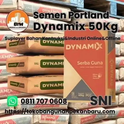 PT Berkah Tirta Wahana  Toko Bangunan Murah Pekanbaru  Distributor Semen Portland Pekanbaru  Jual Semen Dynamix Murah Pekanbaru  Agen Semen Pekanbaru  Grosir Semen Murah Pekanbaru  Supplier Semen Dynamix 50 kg PCC Pekanbaru