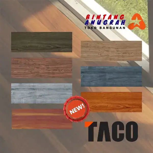PT. Berkah Tirta Wahana / Toko bangunan Murah Pekanbaru / Agen TACO Lantai Vinyl 3mm Pekanbaru / Supplier TACO Flooring Plank Wood Terdekat / Distributor Lantai Vinyl 5mm Terbaik Pekanbaru / Grosir Vinyl Tebal 3mm PerBox Pekanbaru / Harga Vinyl floor lantai / Jual Vinyl Murah Pekanbaru / Agen Vinyl TACO Pekanbaru