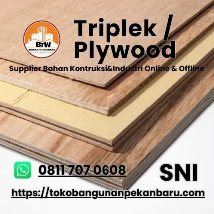 PT. Berkah Tirta Wahana - Toko Bangunan Murah Pekanbaru - Grosir Triplek/Plywood Pekanbaru - Grosir Triplek Biasa Murah Pekanbaru - Triplek Lembaran Terbaik - Jual Triplek Murah Pekanbaru - Distributor Triplek Standar 18Mm Lembaran Pekanbaru - Supplier Papan Multiplek Terbaik Pekanbaru - Toko Triplek Pekanbaru