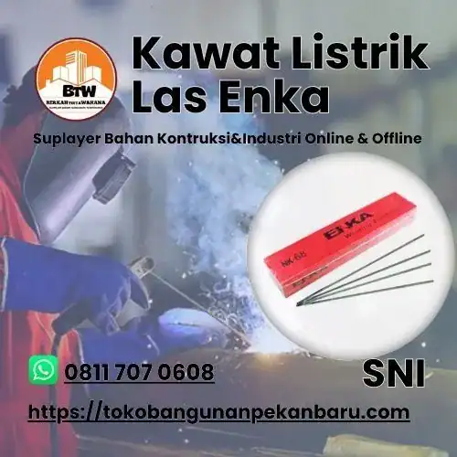 PT. Berkah Tirta Wahana / Toko Bangunan Murah Pekanbaru / Grosir Kawat Las Enka Pekanbaru / Agen Kawat Pekanbaru / Supplier Kawat Las Listrik Pekanbaru / Distributor Kawat-Las Enka NK-68 2.6Mm Pekanbaru / Jual Kawat Las Murah Pekanbaru / Jenis Kawat Las 3,2 Enka / Toko Kawat Pekanbaru