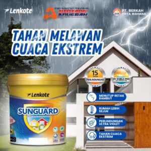 Cat Lenkote Sunguard   Cat Eksterior Premium   Jual Lenkote Sunguard Pekanbaru   Cat Teknologi Self Cleaning   Agen Cat Pekanbaru   Jual Cat Murah Pekanbaru