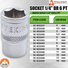 Mata Sock Socket 1/4 Inci DR 6 PT Tekiro