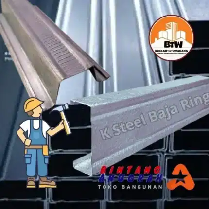 PT. Berkah Tirta Wahana - Toko Bangunan Murah Pekanbaru - Supplier Baja Ringan K Steel Murah Pekanbaru - Jual Baja Ringan Murah Pekanbaru - Grosir Rangka Atap Baja Ringan Pekanbaru - Distributor Baja Ringan K-Steel Y.75x65 Pekanbaru - Harga Jual Kanal C Baja Ringan Pekanbaru - Distributor Hollow Galvalum Baja Ringan Pekanbaru