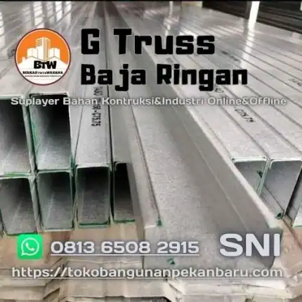 PT. Berkah Tirta Wahana - Toko Bangunan Murah Pekanbaru - Supplier Baja Ringan Murah Pekanbaru - Jual Hollow Galvalum Baja Ringan Pekanbaru - Distributor Rangka Baja Ringan Pekanbaru - Agen Jual Baja Ringan kanal C Pekanbaru - Grosir Reng Baja Ringan Terbaik - Jual Baja Ringan G Truss Murah Pekanbaru - Harga Baja Ringan Truss C75.100 Pekanbaru