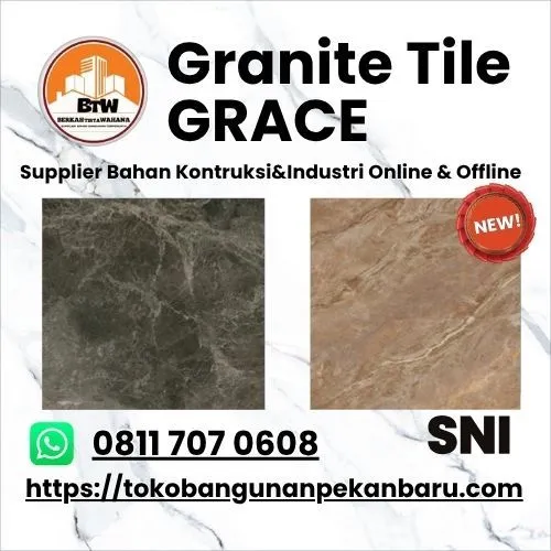 PT. Berkah Tirta Wahana / Toko Bangunan Murah Pekanbaru / Agen Granite Pekanbaru / GRACE Granite Tile 80x80cm / GRACE Granite Murah Pekanbaru / Motif Motif Granite GRACE / Toko Granite Murah Pekanbaru / Harga GRACE Granite Tile