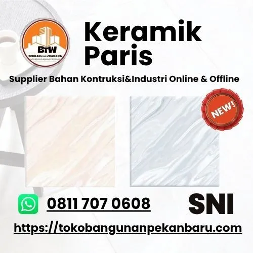 PT. Berkah Tirta Wahana / Toko Bangunan Murah Pekanbaru / Grosir Keramik Pekanbaru / Keramik Paris 50x50cm / Motif motif Keramik Terlaris / Harga Keramik Paris / Toko Keramik Murah Pekanbaru