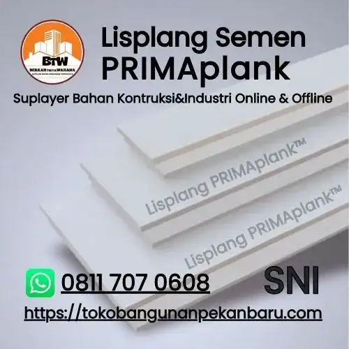 PT. Berkah Tirta Wahana / Toko Bangunan Murah Pekanbaru / Grosir Lisplang Semen Prima Plank Pekanbaru/ Jual Lisplang Murah Pekanbaru / Supplier Papan Lisplang Terbaik Pekanbaru / Pelapis Dinding Eksterior-Interior / Distributor Papan Semen Prima-Plank Pekanbaru / Harga Jual Lisplang Prima-Plank Murah Pekanbaru / Agen Panel Dinding Prima-Plank Pekanbaru
