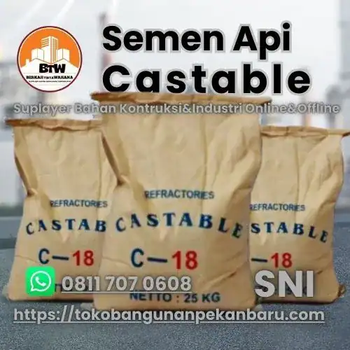 PT. Berkah Tirta Wahana / Toko Bangunan Murah Pekanbaru / Supplier Semen Api Castable C18 Murah Pekanbaru / Agen Semen Tahan Api Pekanbaru / Grosir Batu-Api Murah Pekanbaru / Jual Semen Murah Pekanbaru / Distributor Semen-Api C16 25KG CASTABLE Pekanbaru / Grosir Semen Tahan Api Terbaik Pekanbaru