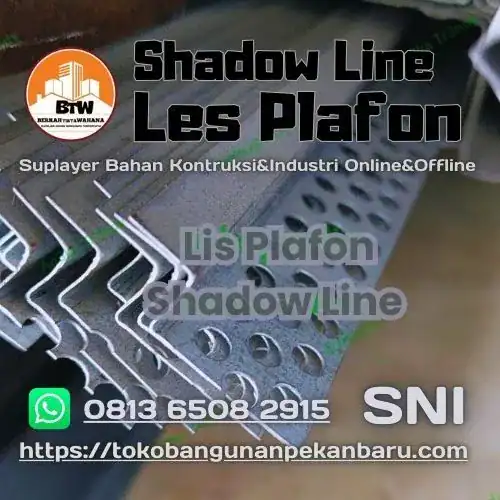 PT. Berkah Tirta Wahana -Toko Bangunan Murah Pekanbaru - Jual Shadow Line Plafon Murah Pekanbaru - Agen Tali Air Plafon Gypsum Pekanbaru - Supplier Lis Plafon Gypsum Terbaik Pekanbaru - Distributor Shadow Line Plafon PVC Pekanbaru - Grosir Lis Plafon Shadow Line Pekanbaru