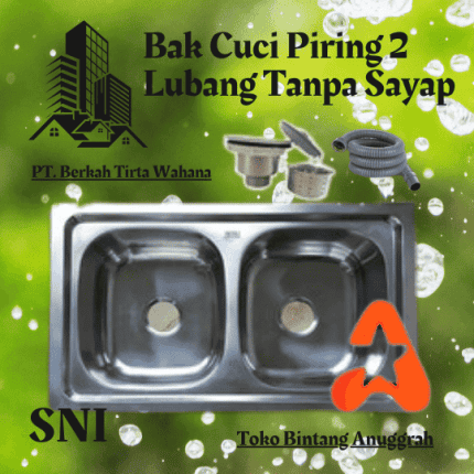 Jual Wastafel Piring Tanpa Sayap 2 Lbg Pekanbaru