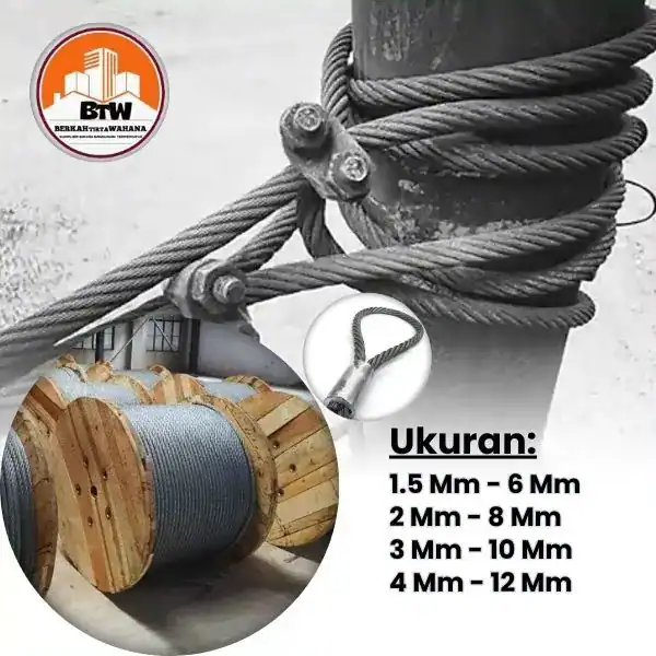 PT. Berkah Tirta Wahana / Toko Bangunan Murah Pekanbaru / Grosir Kawat Wire Rope Sling Baja Pekanbaru / Agen Kawat Pekanbaru / Jual Tali-Sling Baja Murah Pekanbaru / Distributor Wire Rope-Kawat Sling Pekanbaru / Supplier Kabel Sling Baja Pekanbaru / Toko Kawat Pekanbaru