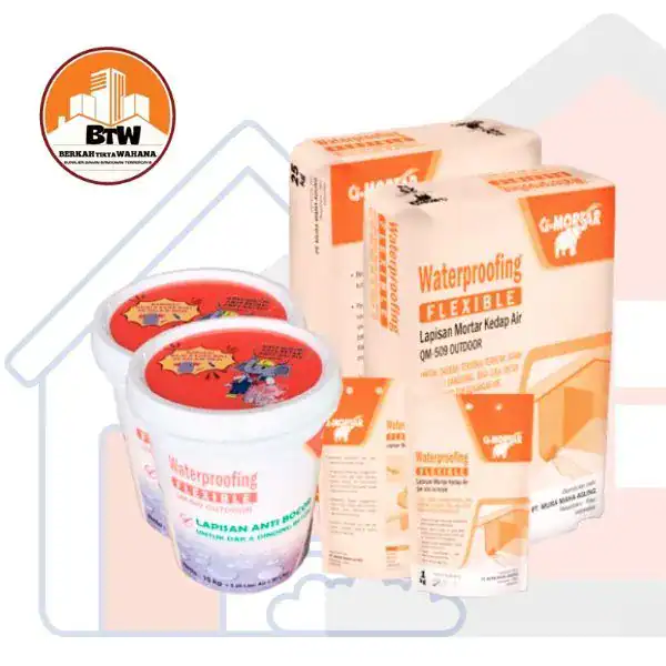 PT. Berkah Tirta Wahana / Toko Bangunan Murah Pekanbaru / Agen Mortar Waterproofing Flexible QM 509 Pekanbaru / Jual Semen Mortar Murah Pekanbaru / Grosir G-Mortar Murah Pekanbaru / Agen Semen Mortar Pekanbaru / Supplier Semen Anti Bocor Pekanbaru / Agen Semen Pekanbaru / Distributor QM-509 Waterproofing Flexible Pekanbaru