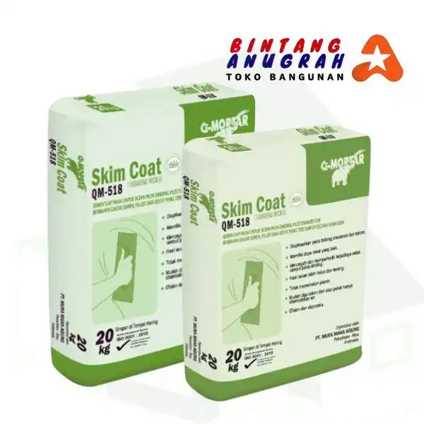 PT Berkah Tirta Wahana  Toko Bangunan Murah Pekanbaru  Agen Mortar Skim Coat QM 518 Pekanbaru  Distributor Semen Mortar Pekanbaru  Jual G Mortar Murah Pekanbaru  Supplier Semen Penghalus Dinding Beton Pekanbaru  Agen Semen Pekanbaru  Agen QM 518 Skim Coat Premium White Pekanbaru  Grosir Semen Plesteran Dinding Beton Pekanbaru