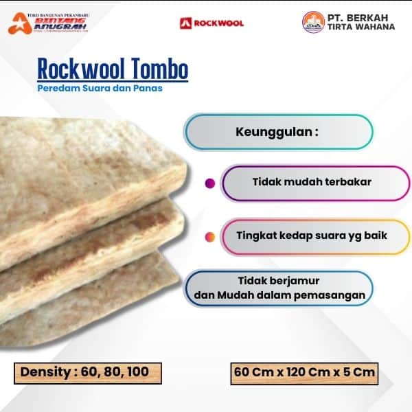 Rockwool Tombo / Jual Rockwool Tombo Pekanbaru / Distributor Rockwoll Tombo Pekanbaru / Supplier Rockwoll Tombo Pekanbaru / Rockwool Peredam Suara-Panas / Agen Rockwoll Tombo Pekanbaru