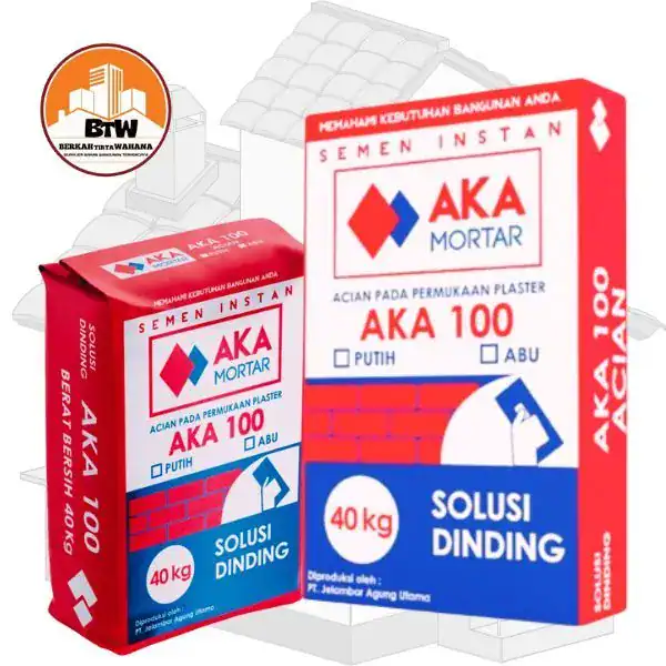 PT. Berkah Tirta Wahana - Toko Bangunan Murah Pekanbaru - Grosir AKA Mortar 100 Murah Pekanbaru - Jual Semen Mortar Murah Pekanbaru - Supplier Semen Permukaan Plaster Dinding Pekanbaru - Distributor Semen Instant Mortar Aka Pekanbaru - Agen Semen Pekanbaru - Agen Semen Putih AKA Mortar Pekanbaru