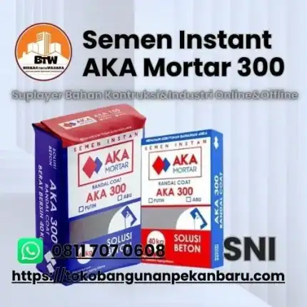 PT. Berkah Tirta Wahana / Toko Bangunan Murah Pekanbaru / Grosir AKA Mortar 300 Murah Pekanbaru / Jual Semen Mortar Murah Pekanbaru / Supplier AKA 300 – Randal Coat Pekanbaru / Distributor Semen Plaster Beton Pekanbaru / Agen Semen Pekanbaru