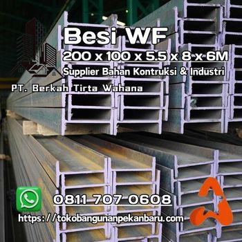 Besi Wf 200 x 100 x 5.5 x 8 x 6M Pekanbaru