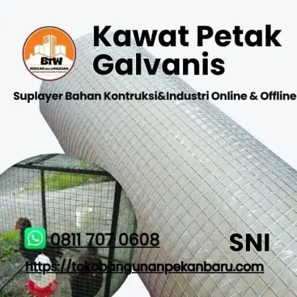 PT. Berkah Tirta Wahana / Toko Bangunan Murah Pekanbaru / Supplier Kawat Petak Galvanis Pekanbaru / Jual Kawat Murah Pekanbaru / Grosir Kawat Loket Baja Pekanbaru / Distributor Kawat Ram Stainless Steel Pekanbaru / Agen Kawat Petak PVC Pekanbaru / Harga Jual Kawat Ayak Pasir Pekanbaru / Toko Kawat Pekanbaru