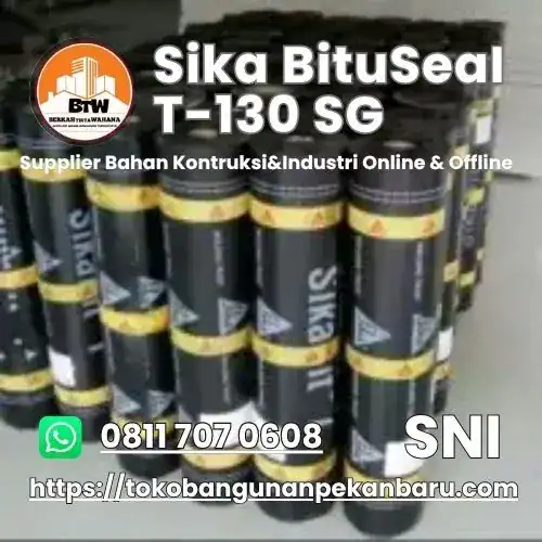 PT. Berkah Tirta Wahana / Toko bangunan Murah Pekanbaru / Agen Sika BituSeaI T-130 SG Pekanbaru / Jual Sika Murah Pekanbaru / Supplier Waterproofing Membran Bakar Pekanbaru / Pelapis Kedap Air / Distributor Sika Waterproofing Terdekat / Grosir Sika BituSeal Terbaik Pekanbaru