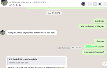 testi bubblewrap Toko Bangunan Bintang Anugrah Pekanbaru