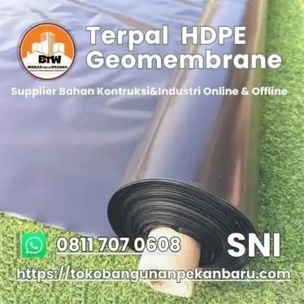 PT Berkah Tirta Wahana  Toko bangunan Murah Pekanbaru  Agen Terpal Geomembrane HDPE Pekanbaru  Grosir Geomembrane Murah Pekanbaru  Distributor HDPE Geomembrane Terbaik  Agen Geomembrane Pekanbaru  Supplier Terpal HDPE Geomembrane Pekanbaru  Jual Terpal Terbaik Pekanbaru