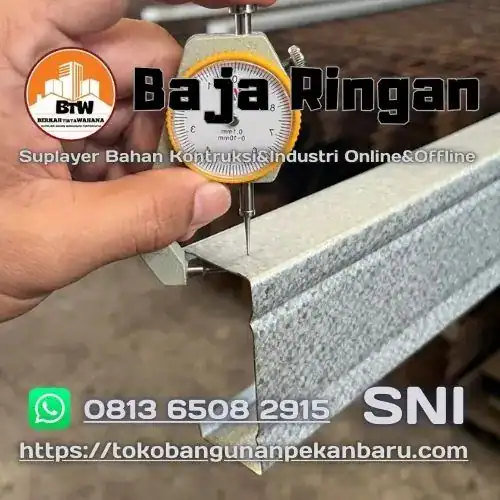 PT. Berkah Tirta Wahana - Toko Bangunan Murah Pekanbaru - Distributor Hollow Galvalum Terbaik Pekanbaru - Supplier Baja Ringan Murah Pekanbaru - Jual Rangka Atap Baja Ringan Pekanbaru - Agen Reng Baja Ringan Pekanbaru - Grosir Kanal C Baja Ringan Pekanbaru - Harga Jual Baja Ringan 75x65 Pekanbaru