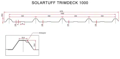 SolarTuff Trimdeck 1000 Atap Polycarbonate